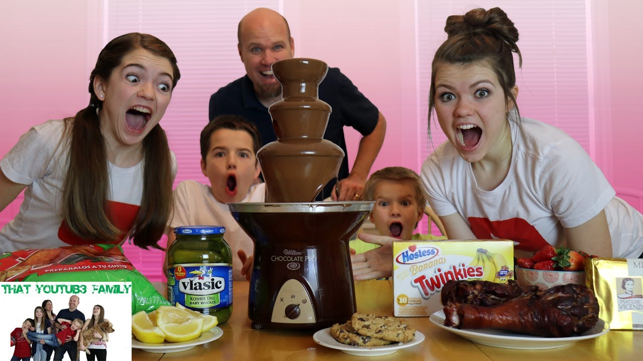 Chocolate Fondue Fountain Challenge / That YouTub3 Family YouTube
