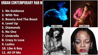 URBAN CONTEMPORARY R&B Music Mix - Chris Brown, John Legend, Ciara, Rihanna - No Guidance, With ...