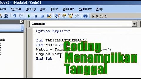 Cara Menampilkan Tanggal dan Waktu dengan Macro VBA