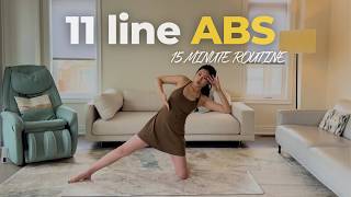 11 Line ABS Workout | 15 Minute (slim waist & defined ABS)