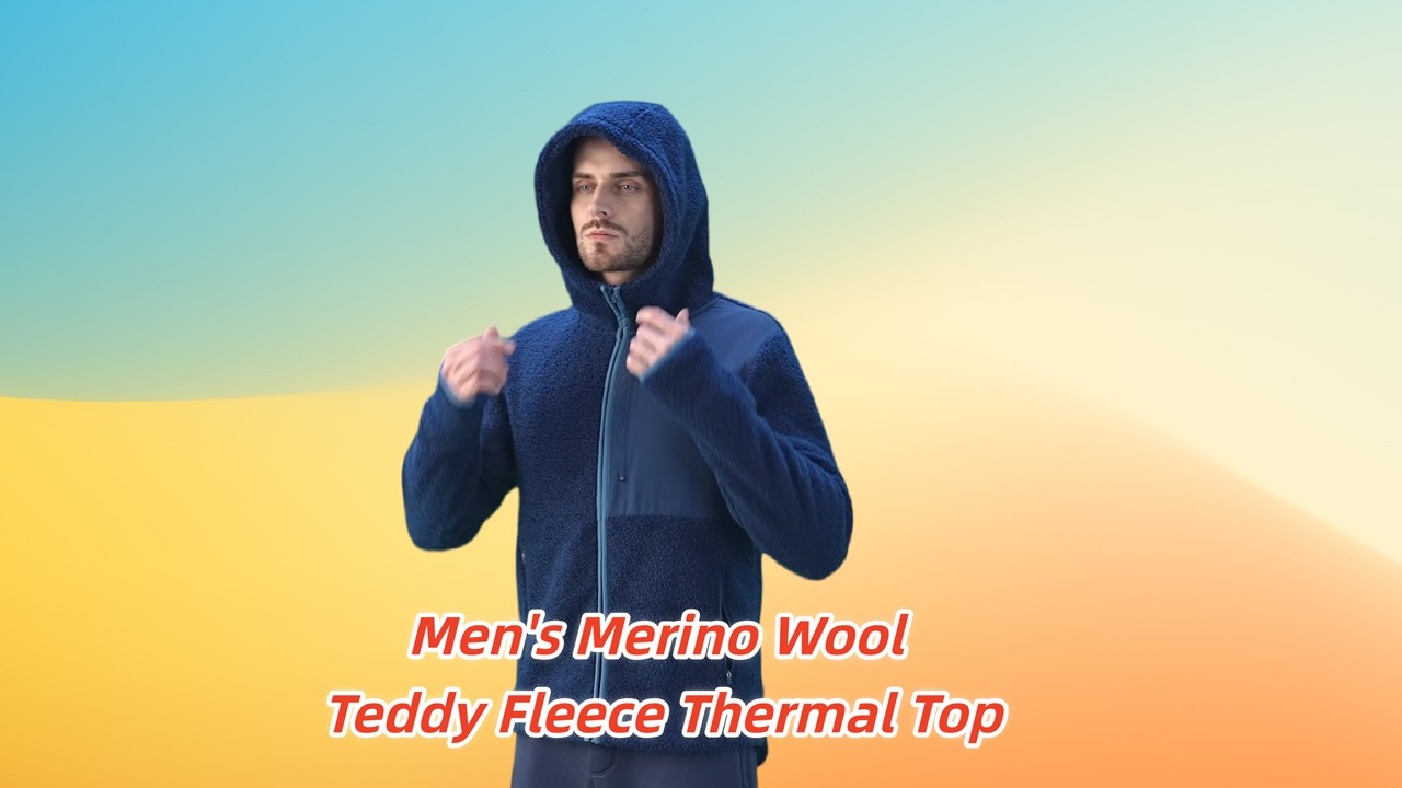 merino wool teddy fleece men's top