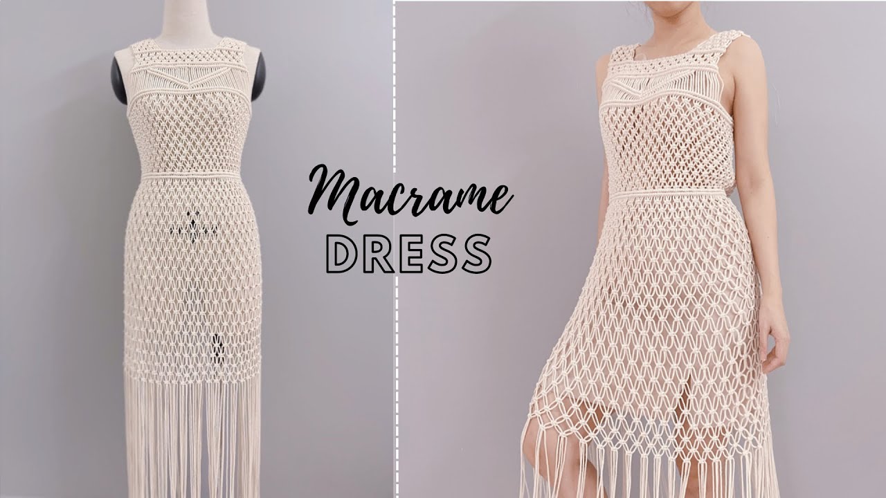 macrame tutorial - dress diy #4 - backless - beach dress - part 1
