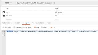 Influxdb project: 07 write postman