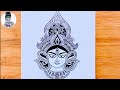 Maa durga drawing for beginners  durga puja drawing step by step  bicky drawing academy