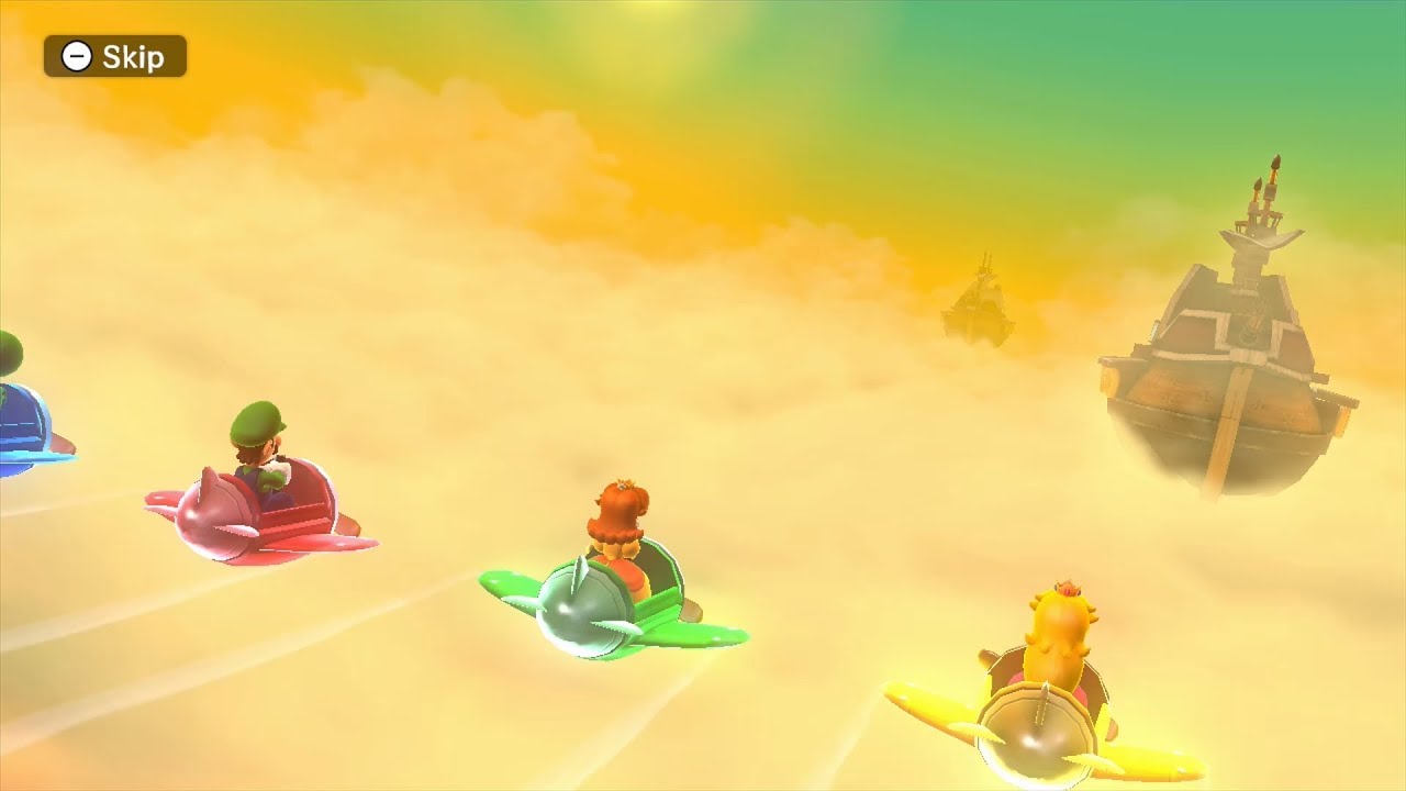 Mario Party 10 Mario Party #61 Yoshi vs Luigi vs Daisy vs Peach Airship Central Master Difficulty