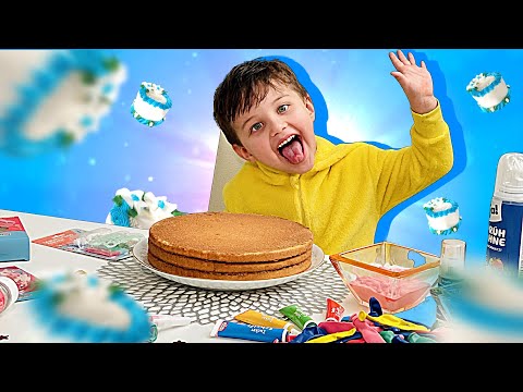 Ali Akel macht die Torte 🎂 Bake, Bake a Cake (kids song) 🎂 Готовим торт 🎂 ASMR EATING