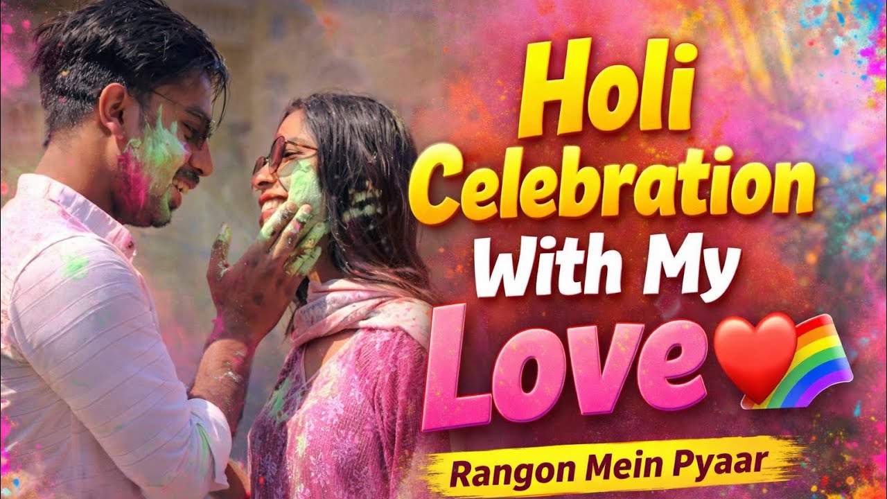 Holi Celebration With My Love ❤️🌈 | Rangon Mein Pyaar | Couple Holi Vlog 2026