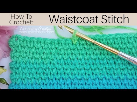 Crochet the knit stitch! Increase, decrease, flat AND in the round! (  Waistcoat / Split Stitch ) 