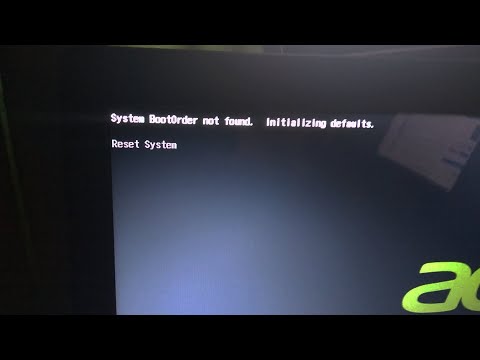system boot-order not found initializing default reset system ... boot loop again and again solution