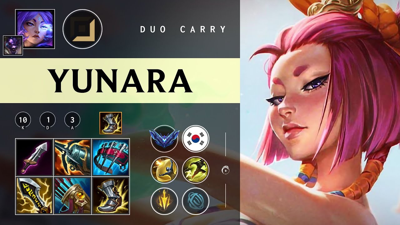 Yunara Carry vs Aphelios - KR Diamond Patch 26.02