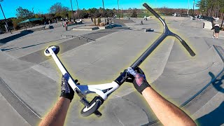 Testing JON REYES Scooter at Skatepark!