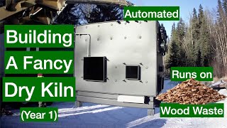 Building a Fancy Dry Kiln  Automated and Heated with Wood Waste (year 1) Timelapse