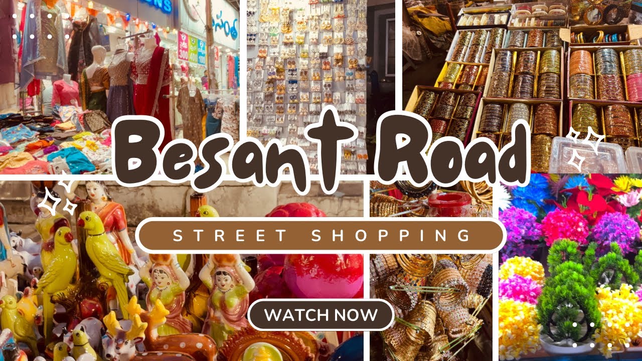 Besant Road |Street Shopping |Commercial street | Vijayawada Shopping |Famous Shopping Centre