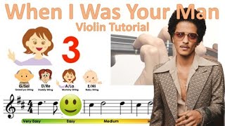 Download Lagu Bruno Mars - When I Was Your Man sheet music and easy violin tutorial Download Lagu Bruno Mars - When I Was Your Man sheet music and easy violin tutorial