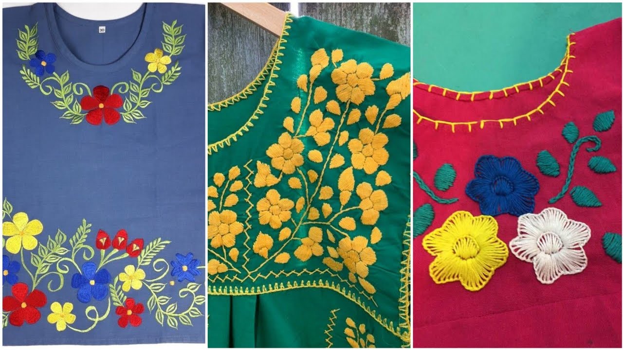 Hand embroidery baby dress design idea 2021বাচ্চাদের হাতের কাজের জামা