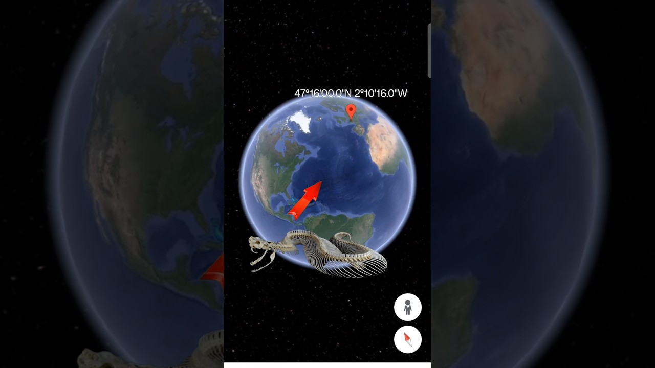 I found snake 🐍Skeleton in Google Map 😯😯😯😯. 