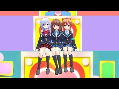 【MMD】ルカルカ★ナイトフィーバー＠ガールフレンド（仮） 《椎名心実＆村上文緒＆櫻井明音》【フルHD】