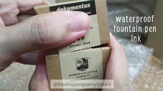 Asmr Rainy Day Unboxing - Dokumentus Black Waterproof Fountain Pen Ink Rohrer & Klingner