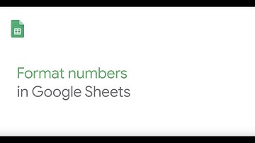 Format numbers in Google Sheets
