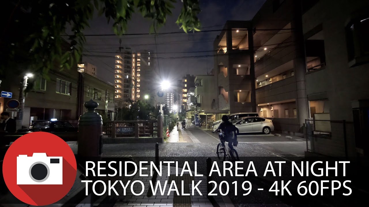 Токио - Медленное телевидение - Вечерняя прогулка в японском пригороде - Кавасаки - 4K 60FPS