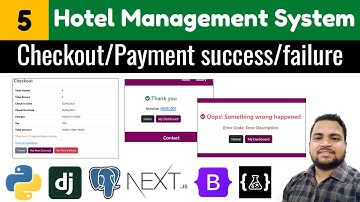 Checkout & payment success/failure page||Hotel management system||django next.js tutorials