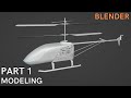 RC Helicopter | Blender tutorial - speed Modeling
