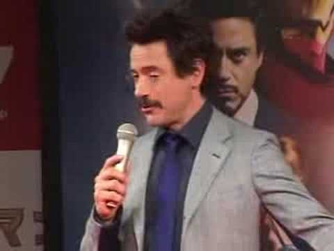 Robert Downey Jr Iron Man Japan Press Conference Part 2 Youtube
