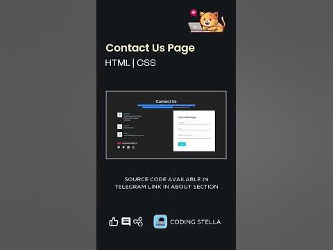 How to Create Contact Us Page | Footer HTML CSS #shorts #css - YouTube