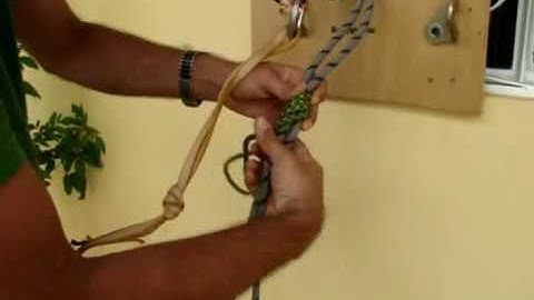 auto segurança no rapel Backup com nó abaixo do freio   Método recomendado pela Petzl