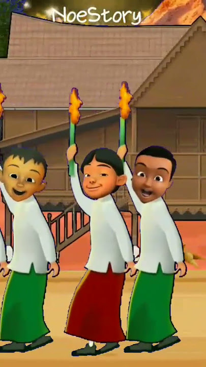 Upin Ipin Pawai Obor Takbiran Idul Adha 2023 #shorts