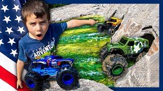 Monster Trucks for Kids River Rescue Mission