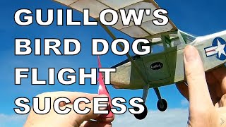 Guillow's Bird Dog Flight Trimming and Flight Success