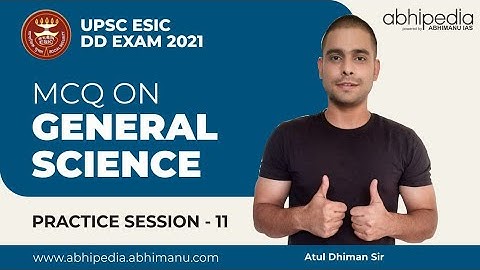 UPSC ESIC 2021| Mcq