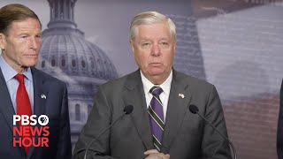 WATCH: Sens. Graham and Blumenthal announce resolution supporting military action against Iran