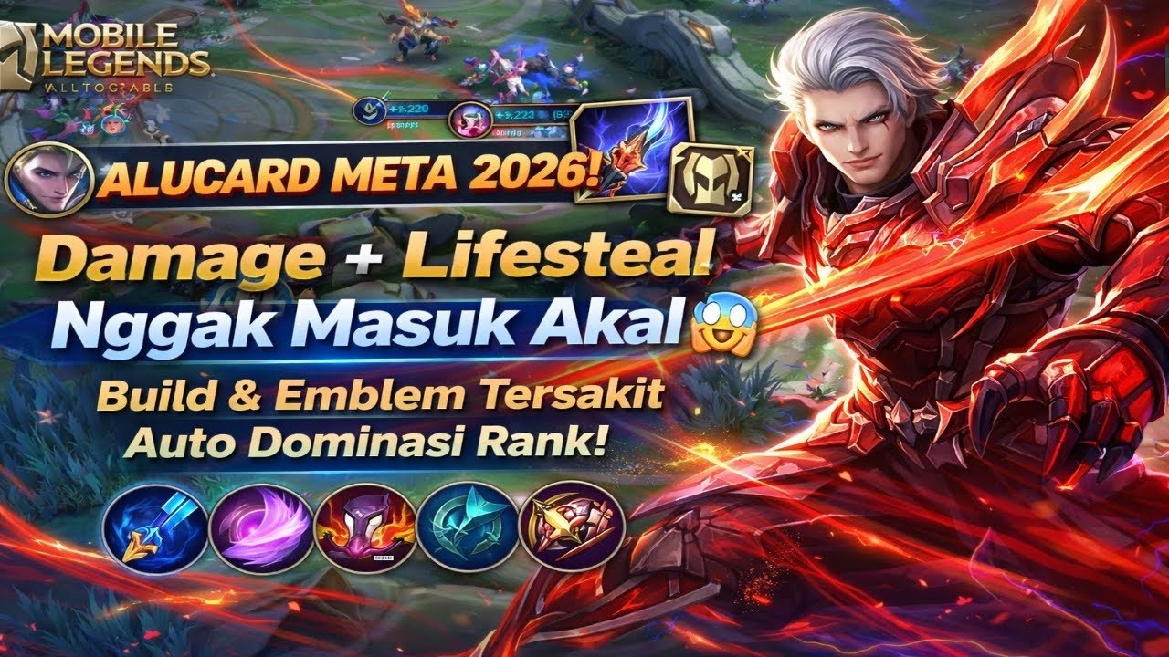 ALUCARD META 2026! Damage + Lifesteal Nggak Masuk Akal 😱 Build & Emblem Tersakit Auto Dominasi Rank!