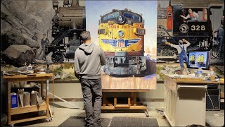 Union Pacific Railroad Oil Painting Time-lapse by Santiago Michalek