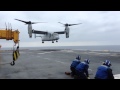 primera toma de V-22 osprey en el LHD Juan carlos I (L61)