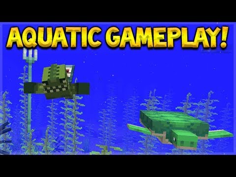 New Aquatic Update Gameplay Minecraft 1 13 Ocean Update Snapshot 18w07a Gameplay Youtube