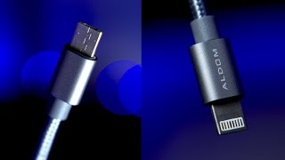 Reversible Micro USB + Lightning Cable 2 in 1 | ALDOM 2-in-1 Micro USB Lightning Cable
