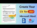 Create CV in MS Word for Free | Best Free CV Making Tutorial in Urdu | Professional Resume