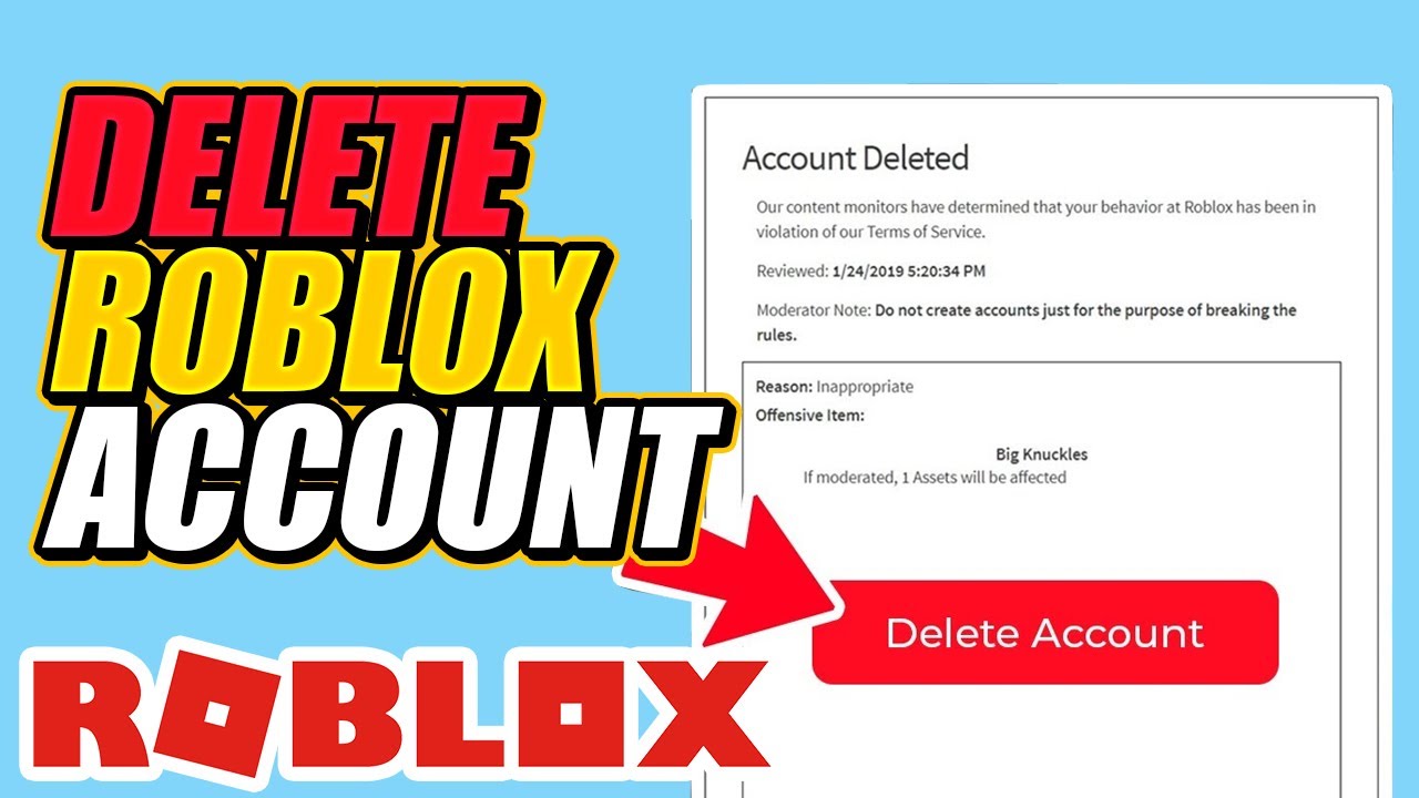 How to a Delete Roblox Account on Your Own