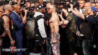 BARCLAYS CENTER FACE OFF! FLOYD MAYWEATHER VS CONOR MCGREGOR - FULL VIDEO 