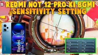 Redmi Note 12 Pro PUBG mobile sensitivity settings | PUBG mobile graphics settings /BGMI &amp;PUBG