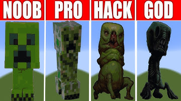 Pixel Art NOOB vs PRO vs HACKER vs GOD, Creeper in Minecraft mp4