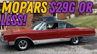 Mopar Prices $29,000 or Less | Chrysler, Plymouth, Dodge and Imperial Classic Cars for Sale