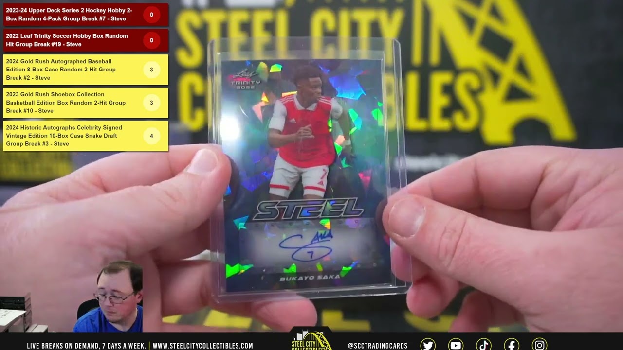 2022 Leaf Trinity Soccer Hobby Box Random Hit Group Break #19