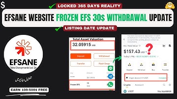 Efsane Frozen EFS Token Withdrawal Update | Frozen Token Unlock Reality & Process | Real or Fake