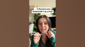 4 REASONS NOT TO DO A PHD // Should I do a PhD? // Do you NEED a PhD? #shorts