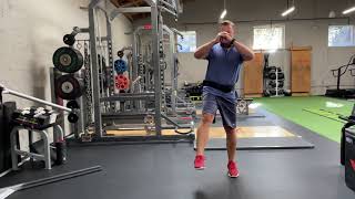 Cable Resisted Eccentric Lateral Lunge to Explosive Push Off with Belt