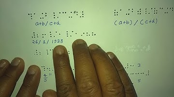 Braille mathematics code, simple fractions #specialeducation #fraction